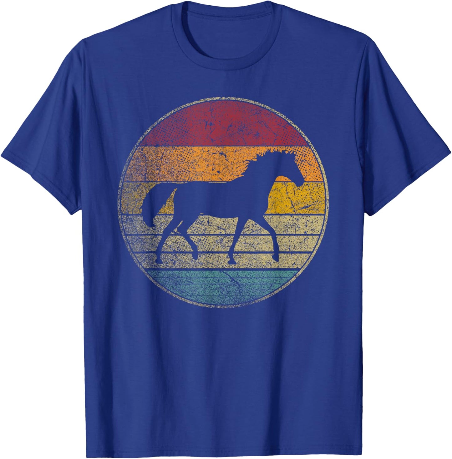 Horse Lover Riding Girl Horseback Vintage Retro 70s 80s Gift T-Shirt - T-Shirt | Royal