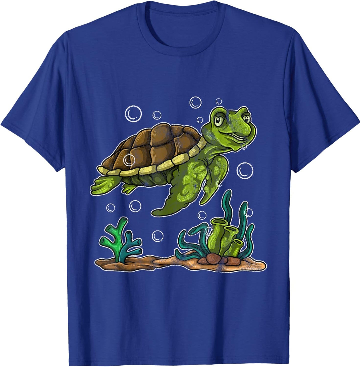 Turtle Girls Boys Tortuga Ocean Chill Turtle T-Shirt - T-Shirt | Royal