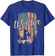 Welder American Flag Welding Gift Usa Patriotic Retro Helmet T-Shirt - T-Shirt | Royal
