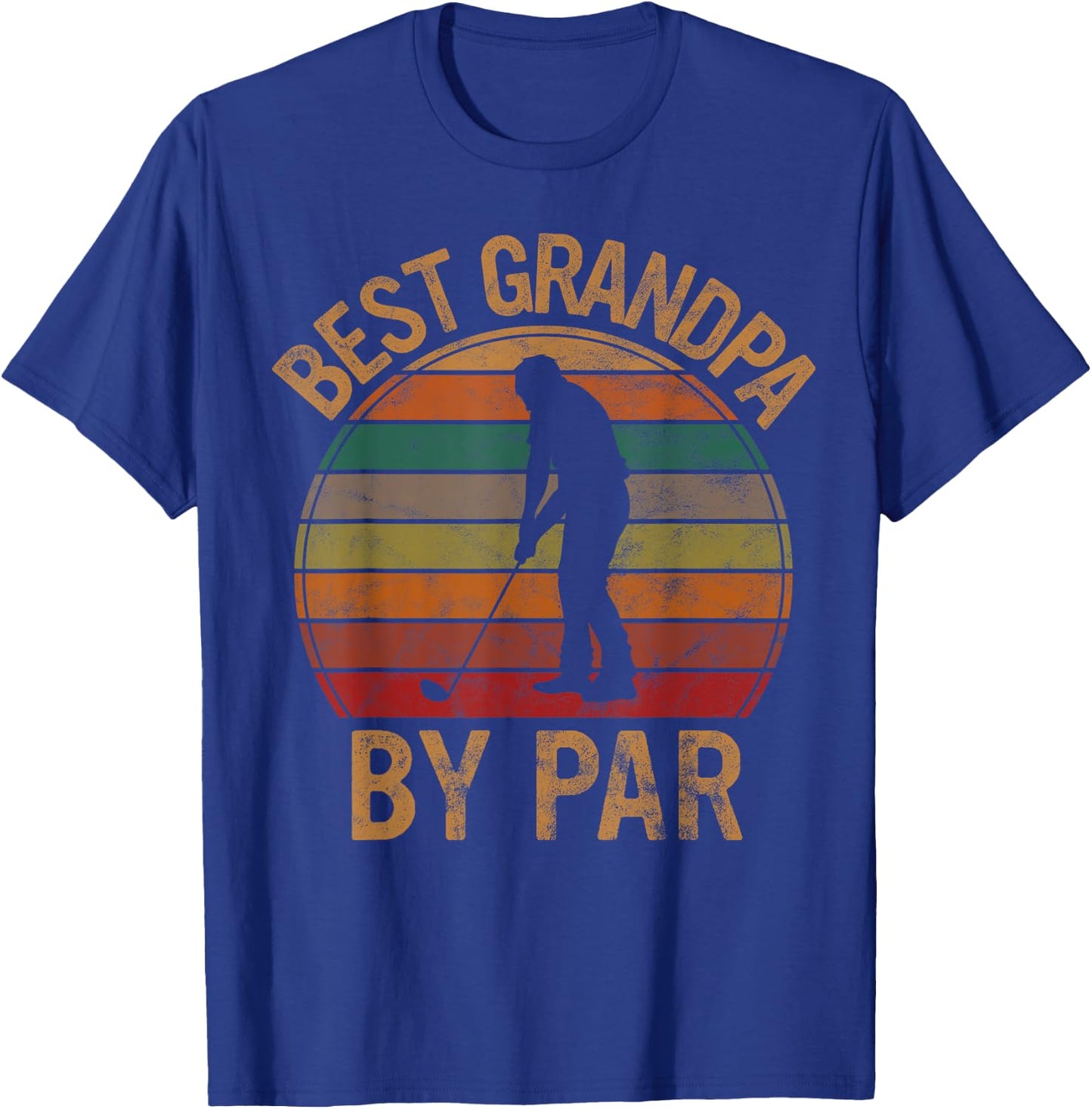 Best Grandpa by Par Golf Father's Day Gift Grandad Golfer T-Shirt - T-Shirt | Royal