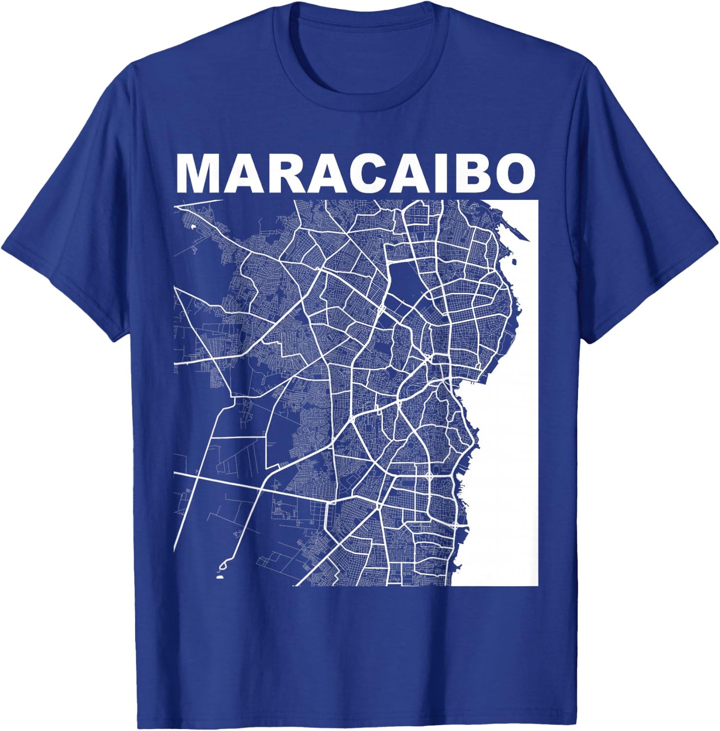 Venezuela Souvenir Maracaibo City Street Map T-Shirt - T-Shirt | Royal