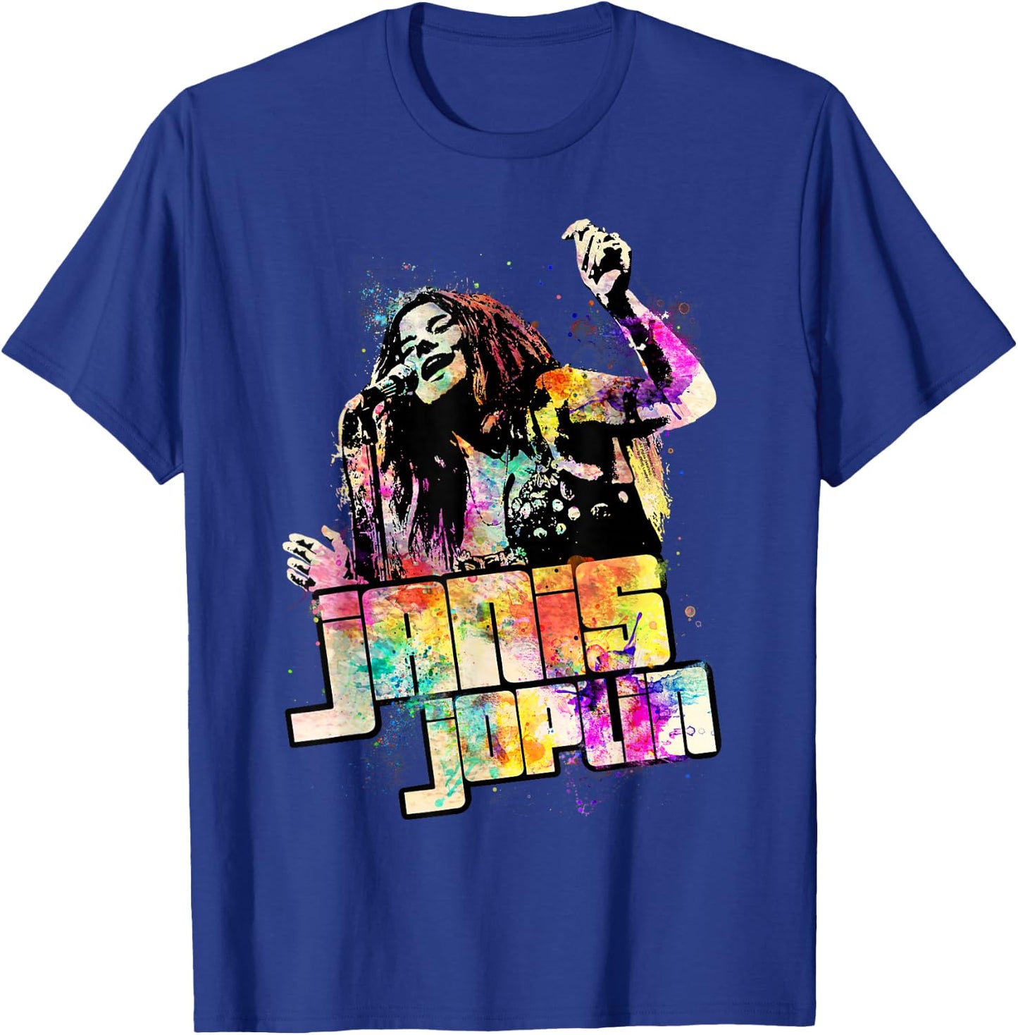 Janis Joplin Colors of Janis T-Shirt - T-Shirt | Royal