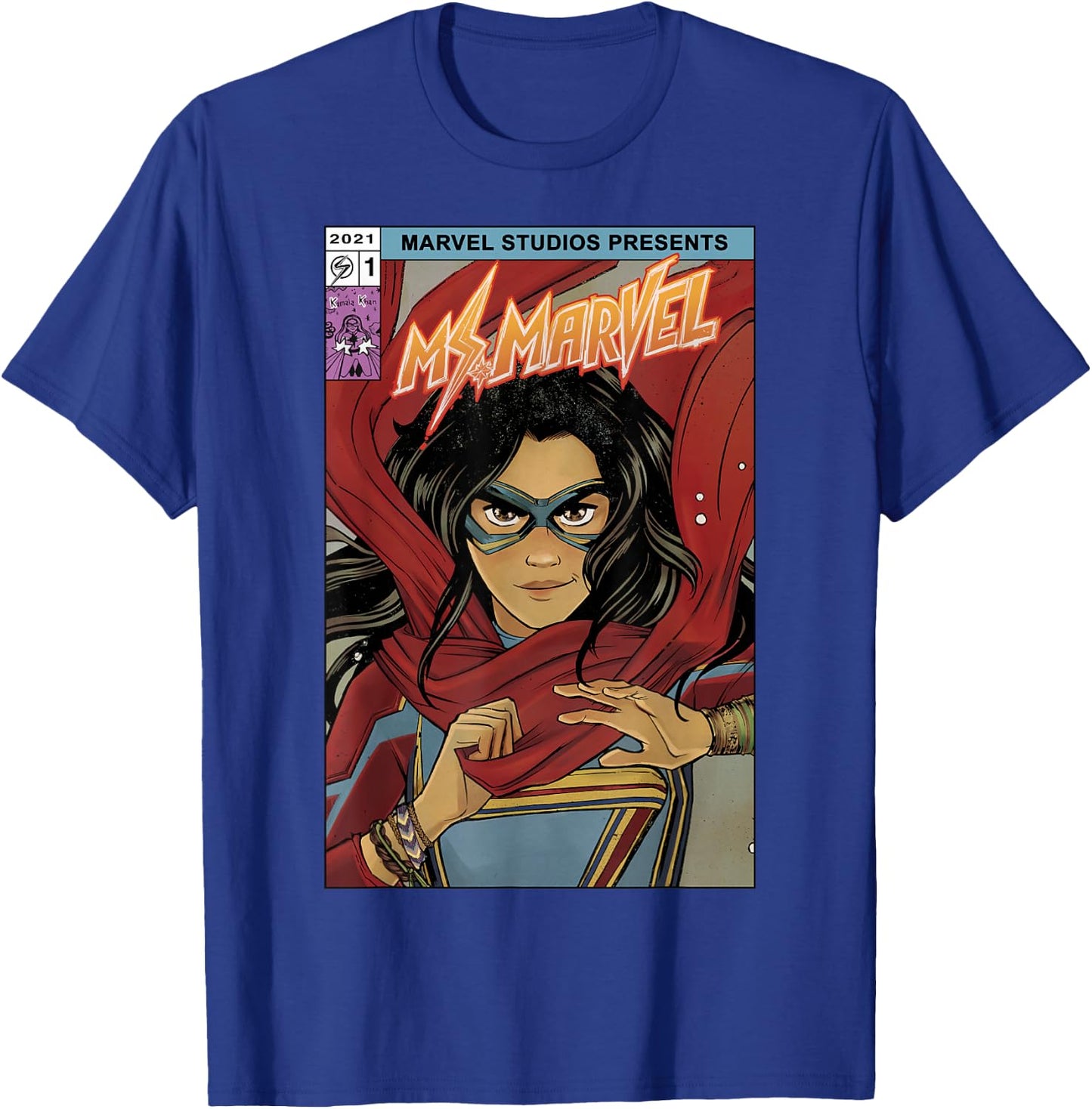 Marvel Ms. Marvel Kamala Khan Comic Cover T-Shirt - T-Shirt | Royal