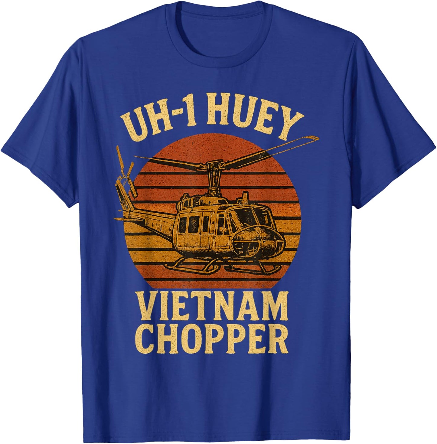 UH 1 Huey Vietnam Chopper T-Shirt - T-Shirt | Royal