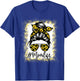 MomLife Messy Hair Bun Sunflower Mother's Day Funny T-Shirt - T-Shirt | Royal