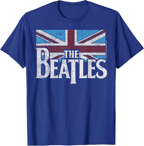 The Beatles British Flag Red, White, and Blue Short Sleeve