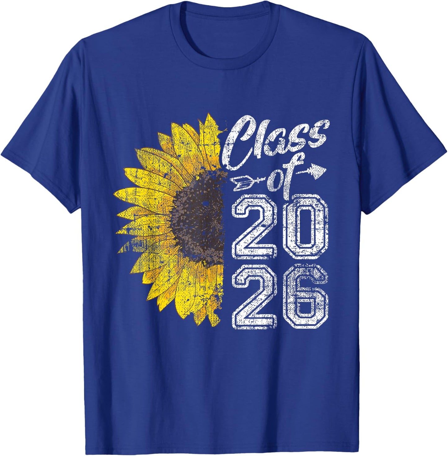 Class of 2026 Graduate Sunflower Senior 26 Last Day School T-Shirt - T-Shirt | Royal
