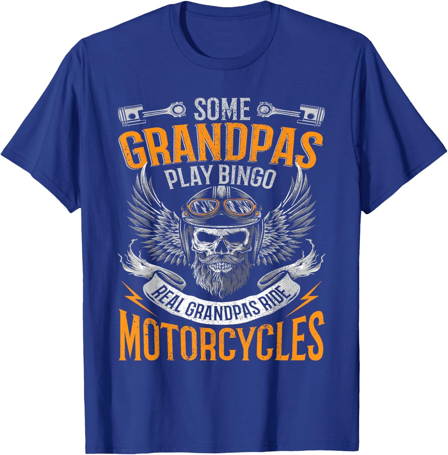 Real Grandpas Ride Motorcycles T-Shirt - T-Shirt | Royal