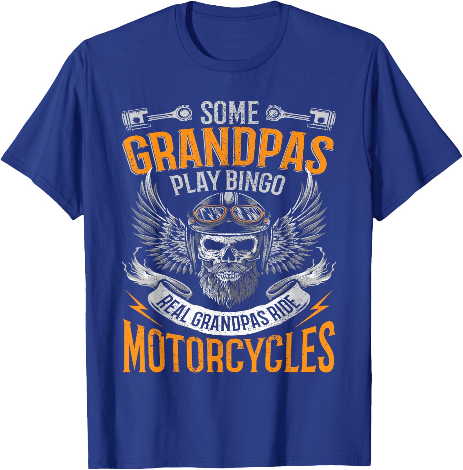 Real Grandpas Ride Motorcycles T-Shirt - T-Shirt | Royal