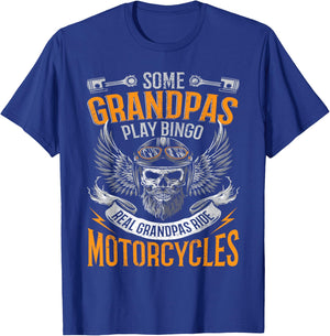 Real Grandpas Ride Motorcycles T-Shirt - T-Shirt | Royal