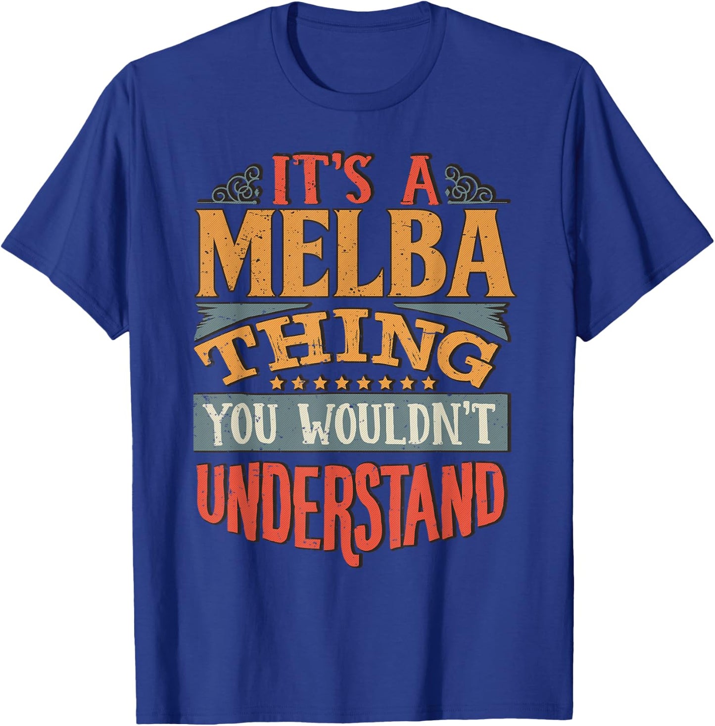 Melba Name T-Shirt - T-Shirt | Royal