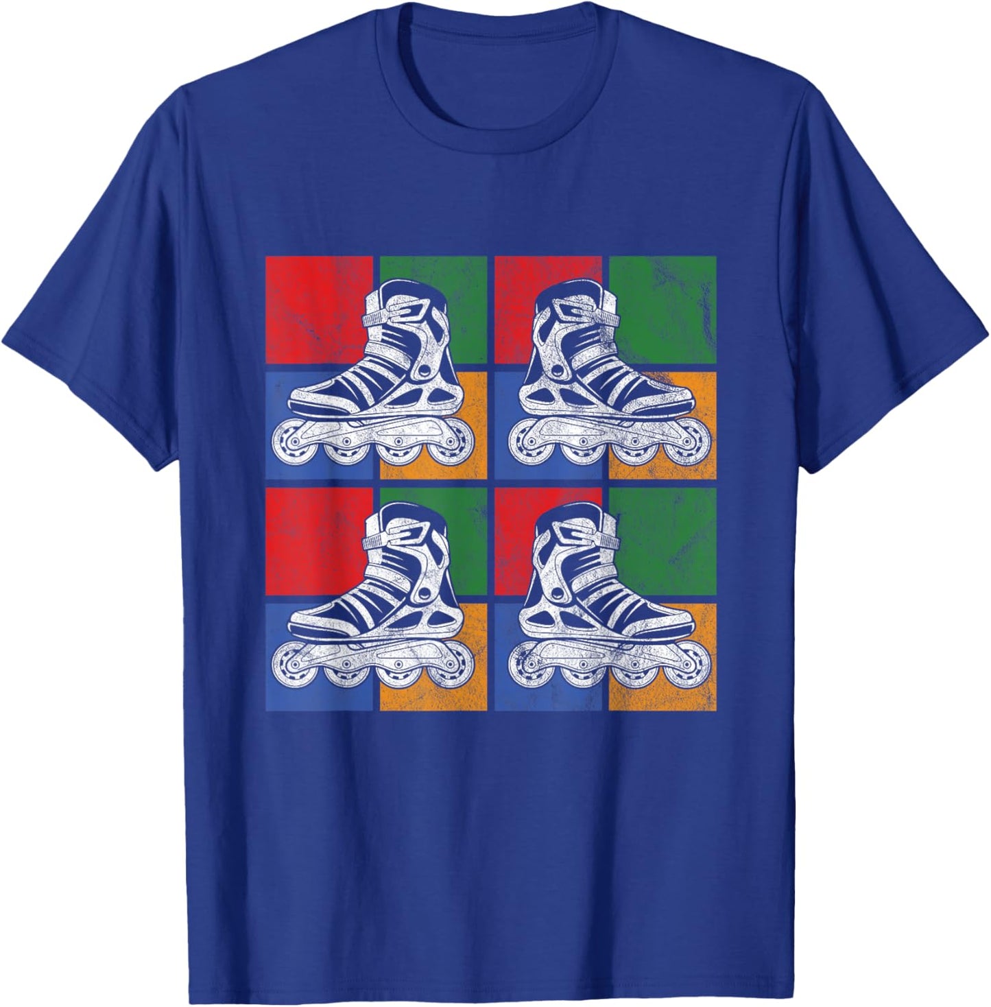 Inline Rollerblades Skater Skate Blades Roller Skating Gift T-Shirt - T-Shirt | Royal