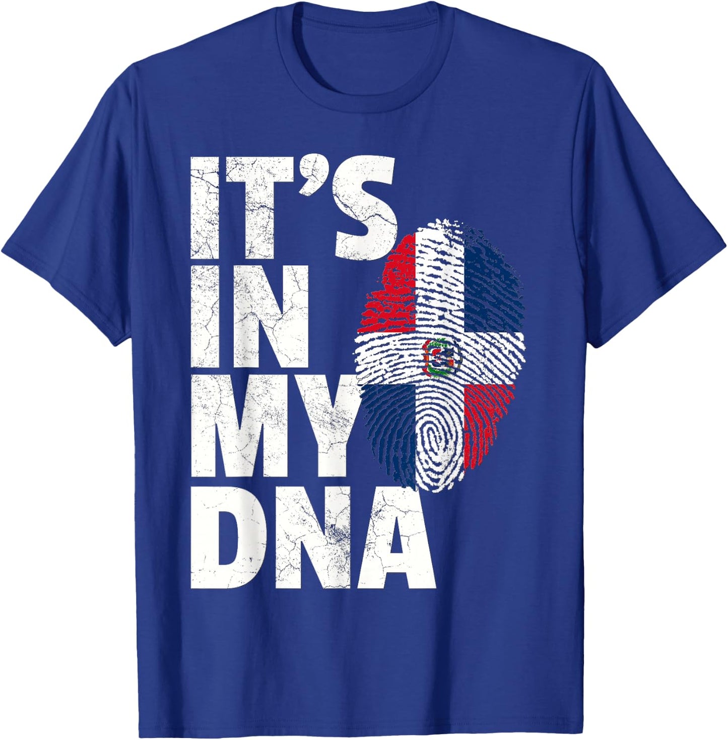 ITS IN MY DNA Dominican Republic Flag Pride National Country T-Shirt - T-Shirt | Royal