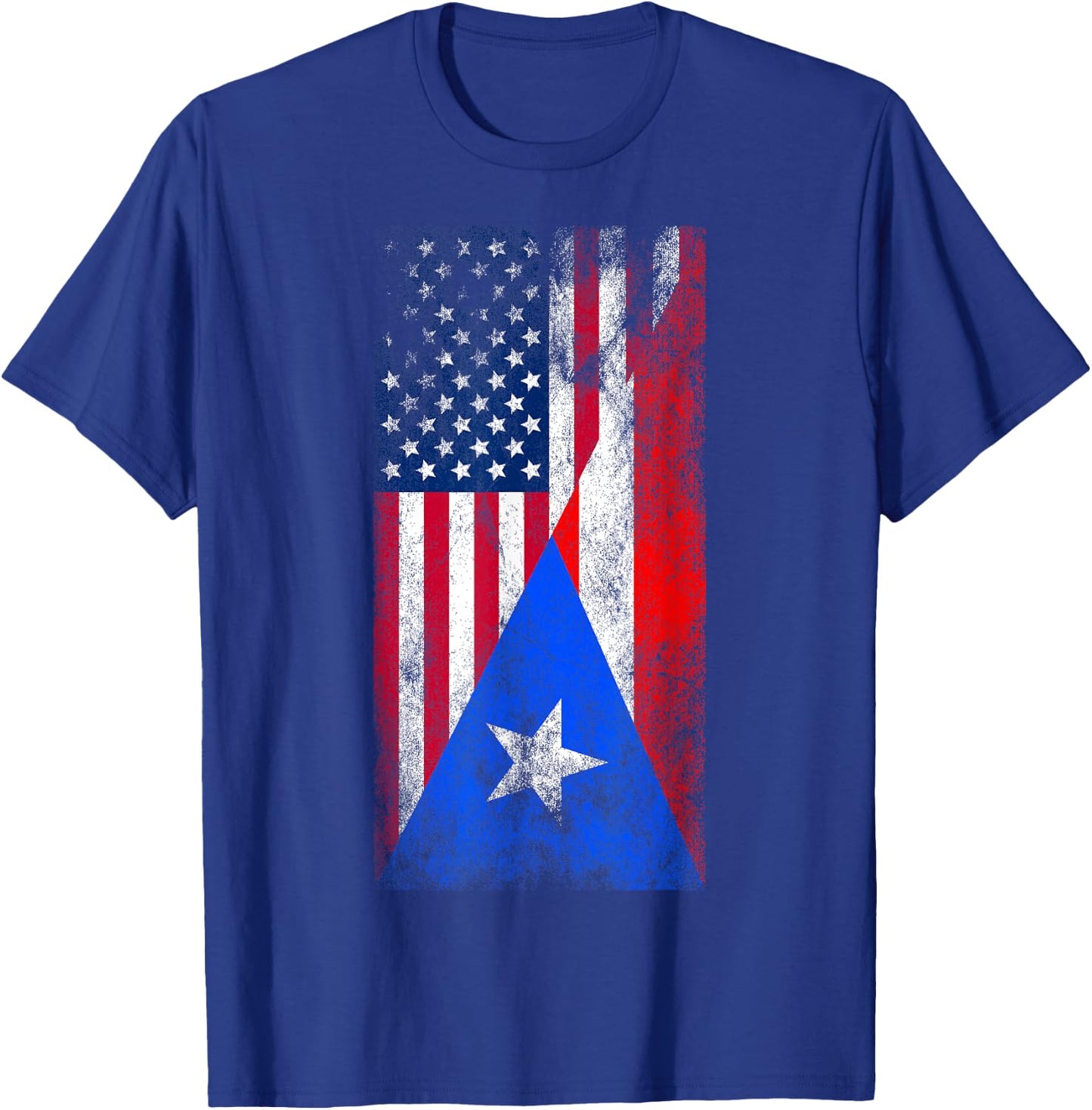 USA & Puerto Rico Flags - US of America, Puerto Rican T-Shirt - T-Shirt | Royal