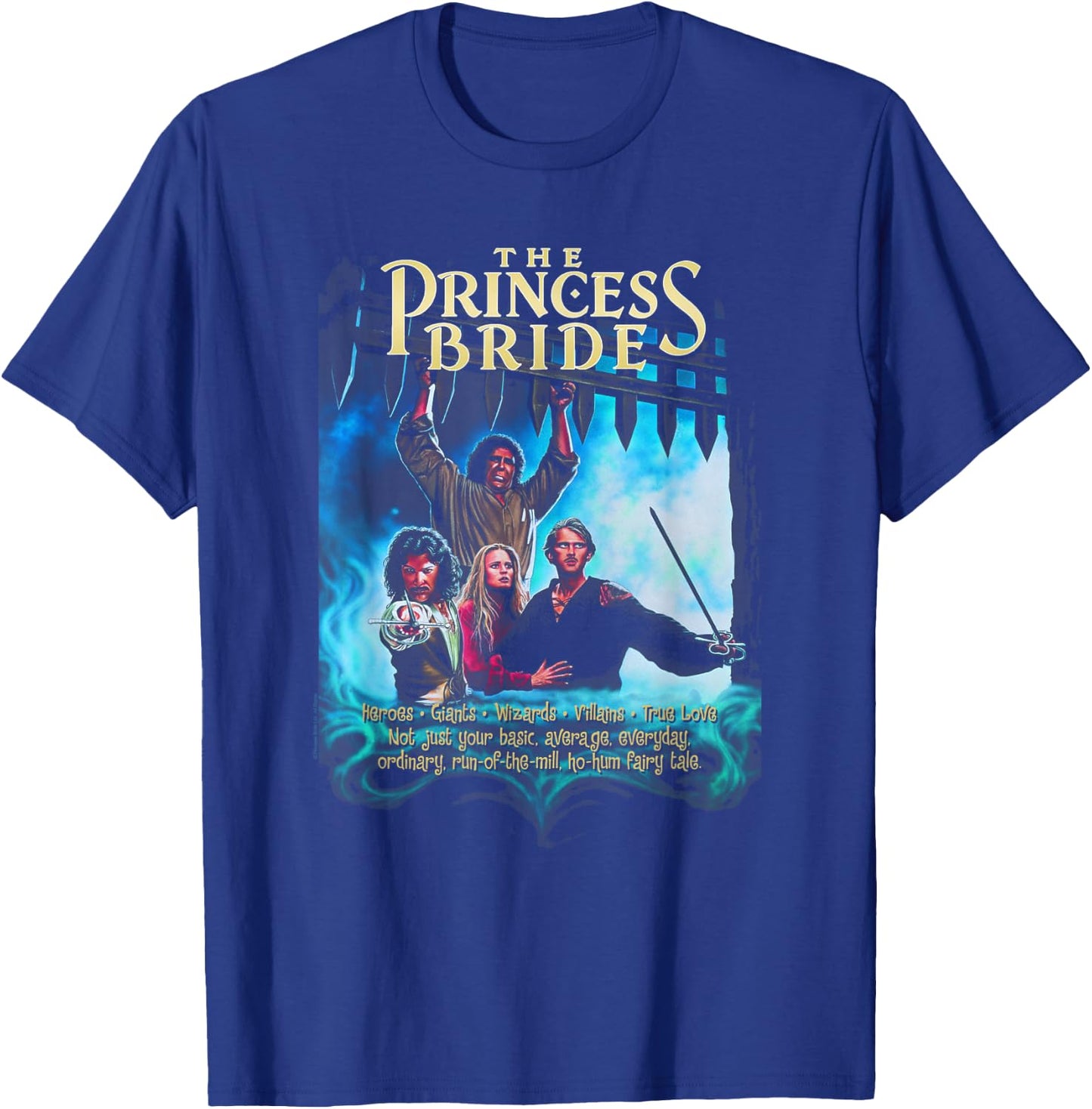 The Princess Bride Vintage Movie Poster with Cast Fantasy T-Shirt - T-Shirt | Royal