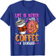 Funny Coffee And Donuts Lover Day Boys Girls Son Daughter T-Shirt - T-Shirt | Royal