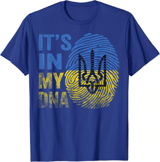 IT'S IN MY DNA Ukraine Flag - Ukrainian Roots T-Shirt - T-Shirt | Royal