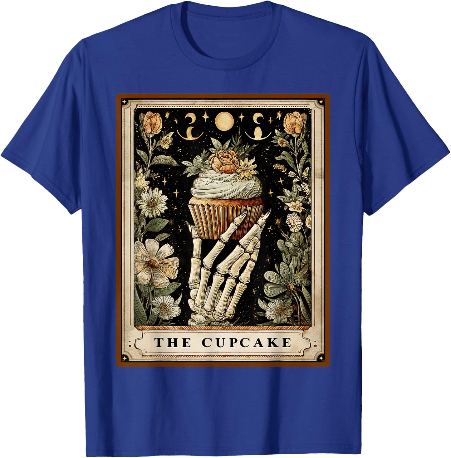 The Cupcake Baker Baking Tarot Card Skeleton Witchy T-Shirt - T-Shirt | Royal