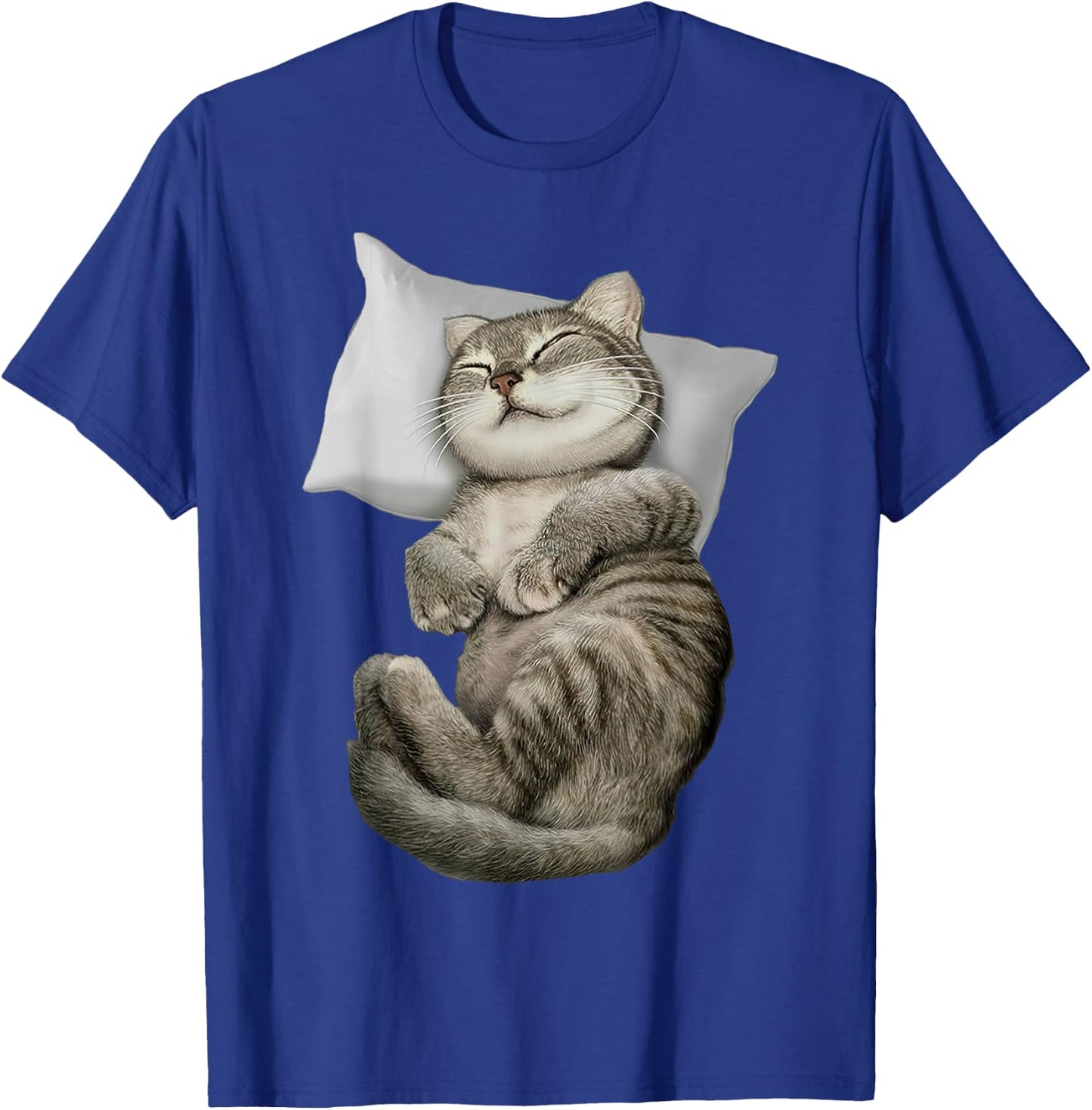 Cat Sleeping On Pillow Cute Cat Sleeping Angel Women T-Shirt - T-Shirt | Royal