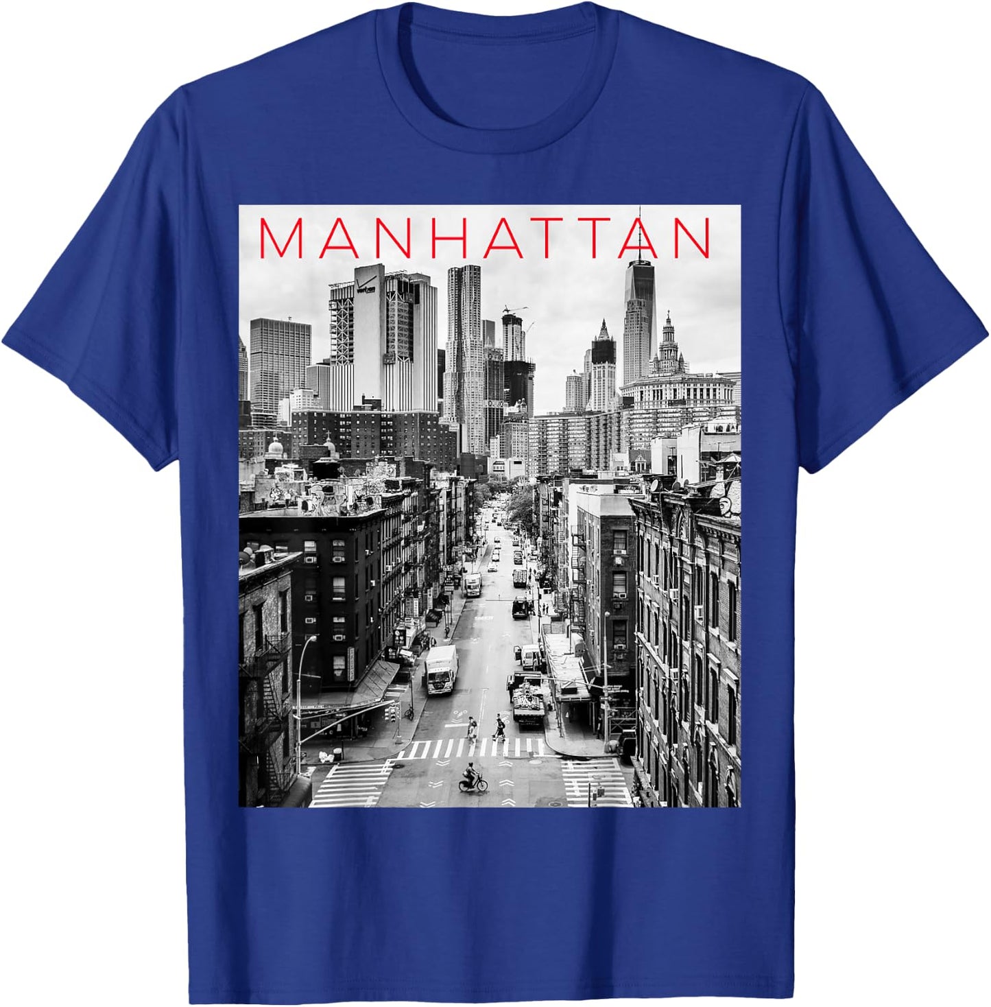 Manhattan T Shirt NYC New York City T-Shirt - T-Shirt | Royal