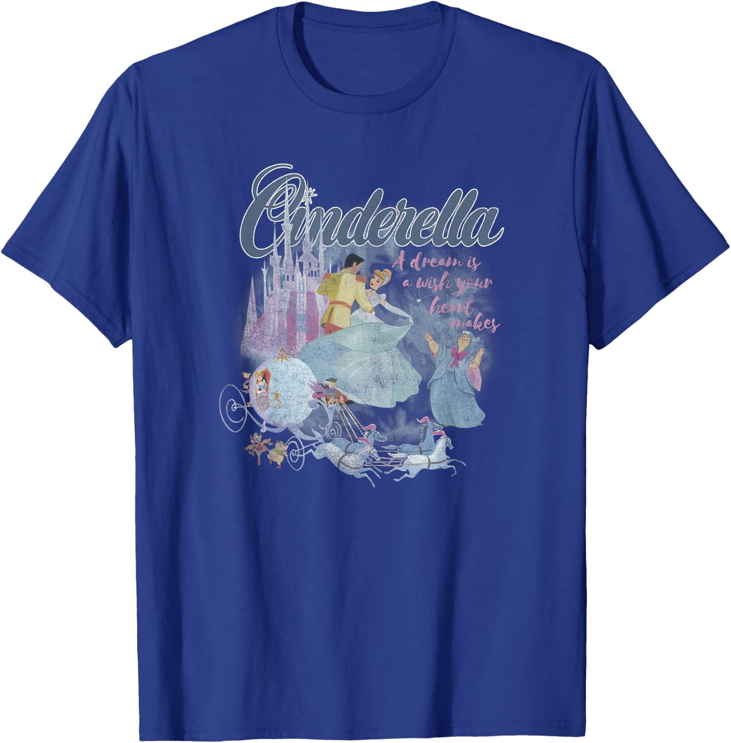 Disney Cinderella A Dream is A Wish Classic Poster T-Shirt - T-Shirt | Royal
