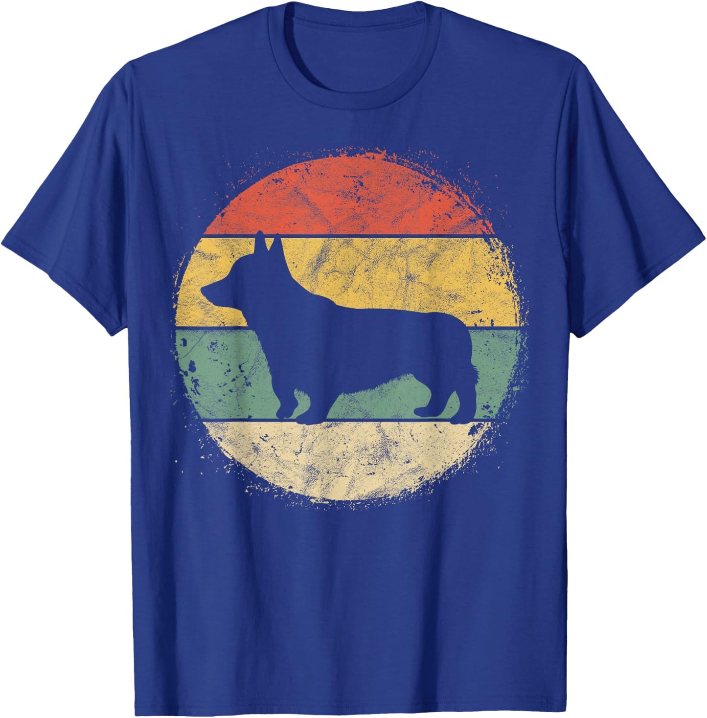 Circular Retro Corgi Owner Gift Welsh Corgi Dad Pet Mom T-Shirt - T-Shirt | Royal