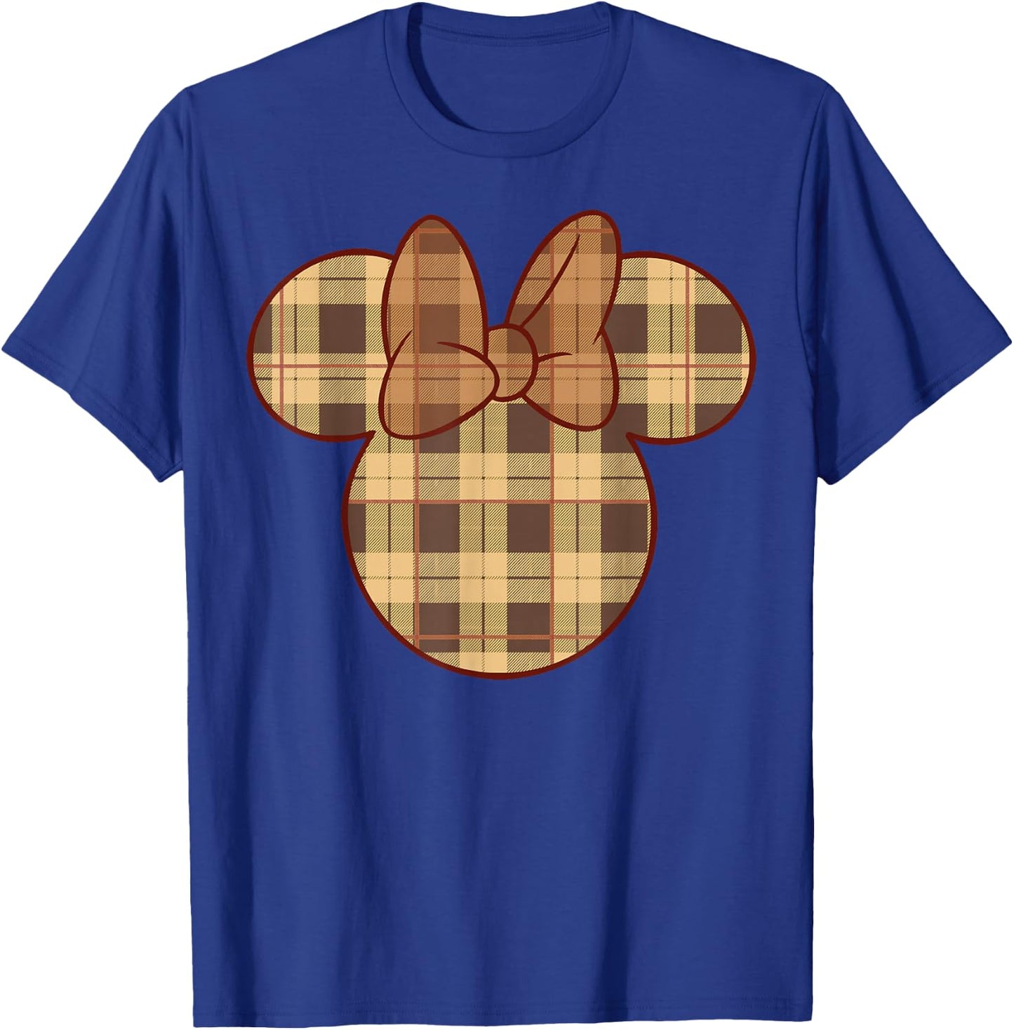 Disney Mickey and Friends Minnie Fall Plaid Fill T-Shirt - T-Shirt | Royal