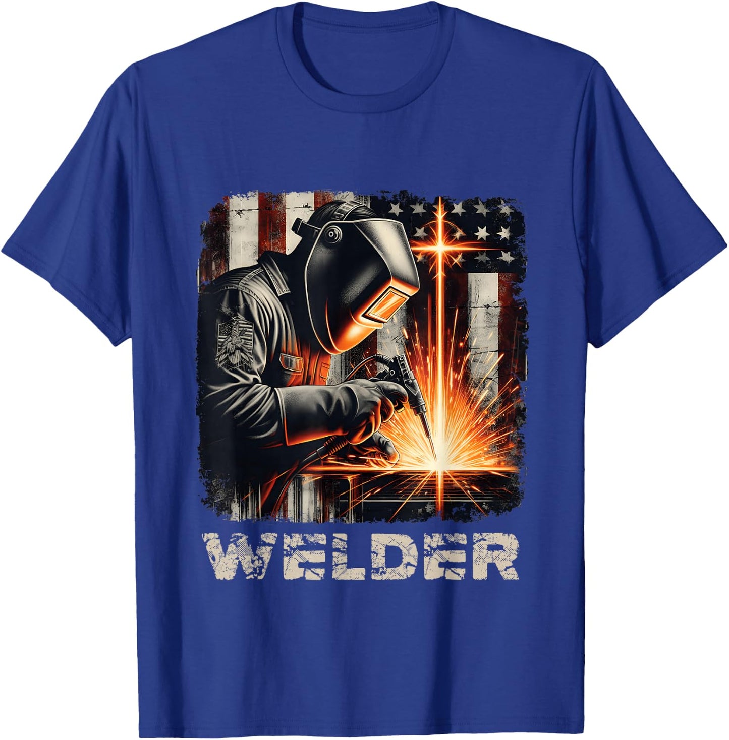 Cross Christian T-Shirt - T-Shirt | Royal