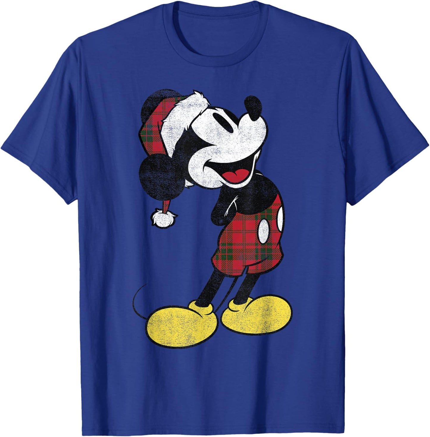 Disney Mickey and Friends Christmas Mickey Plaid Outfit T-Shirt - T-Shirt | Royal