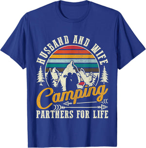 Husband And Wife Camping Partners For Life Sweet T-Shirt - T-Shirt | Royal
