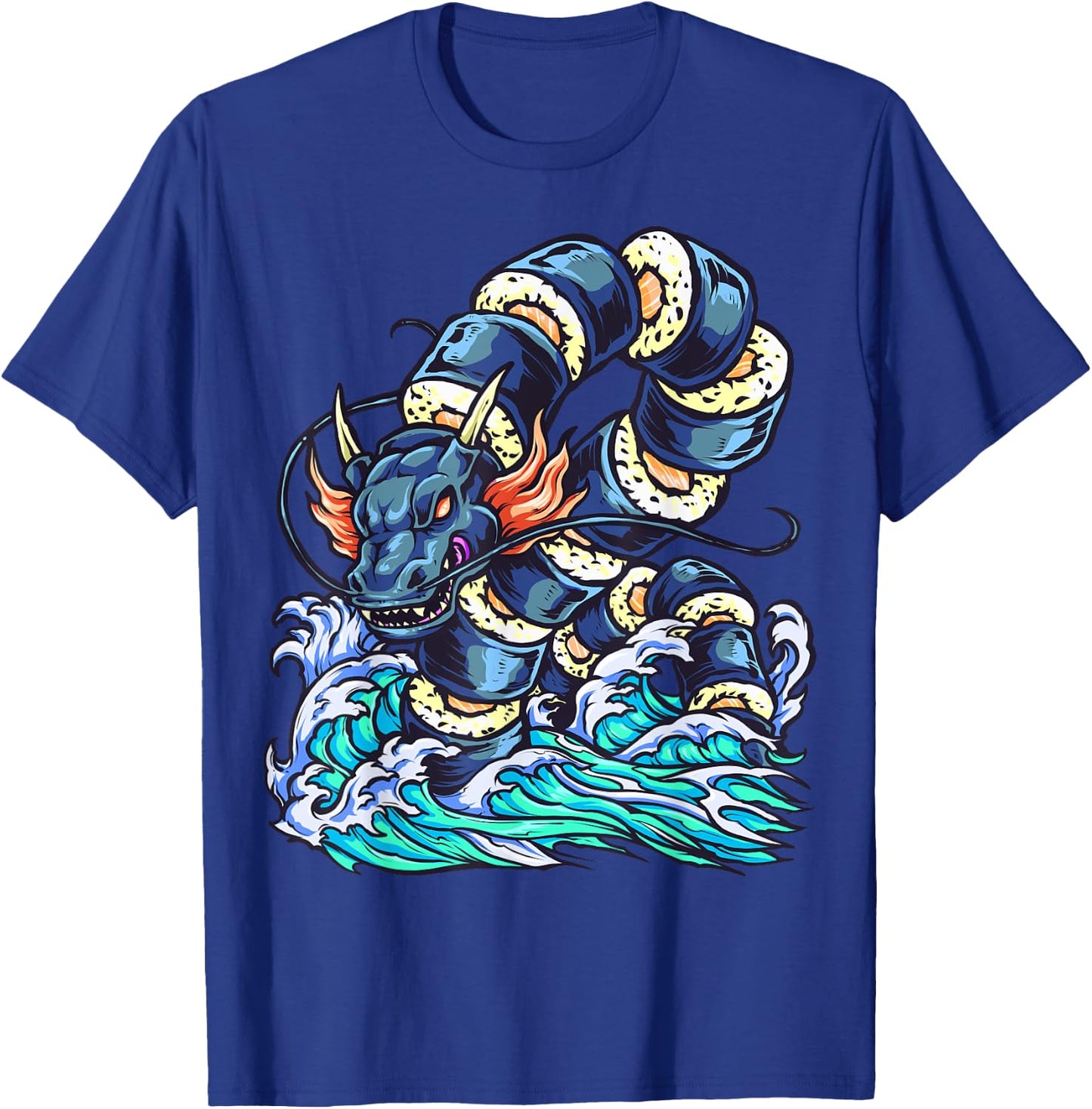 Sushi Dragon Sushi Lover Sushi Restaurant Japanese Art T-Shirt - T-Shirt | Royal