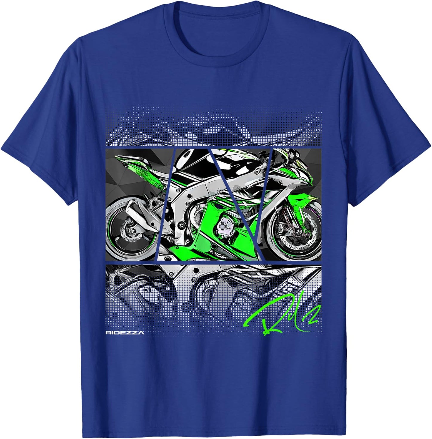 Ridezza Motorcycle ZX10R Designed by a Motorcyclist T-Shirt - T-Shirt | Royal