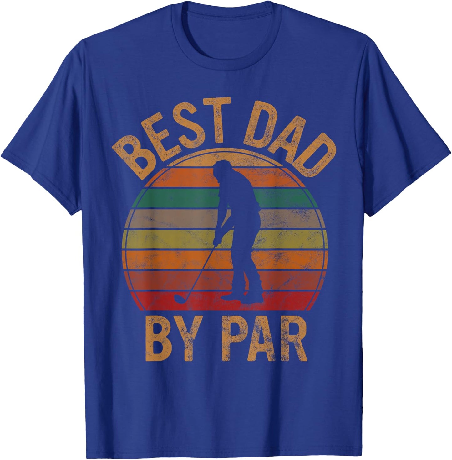 Best Dad by Par Father's Day Golf Lover Gift Papa Golfer T-Shirt - T-Shirt | Royal