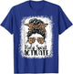 Leopard Messy Bun. Bleached Holy Spirit Activate Mom Life T-Shirt - T-Shirt | Royal