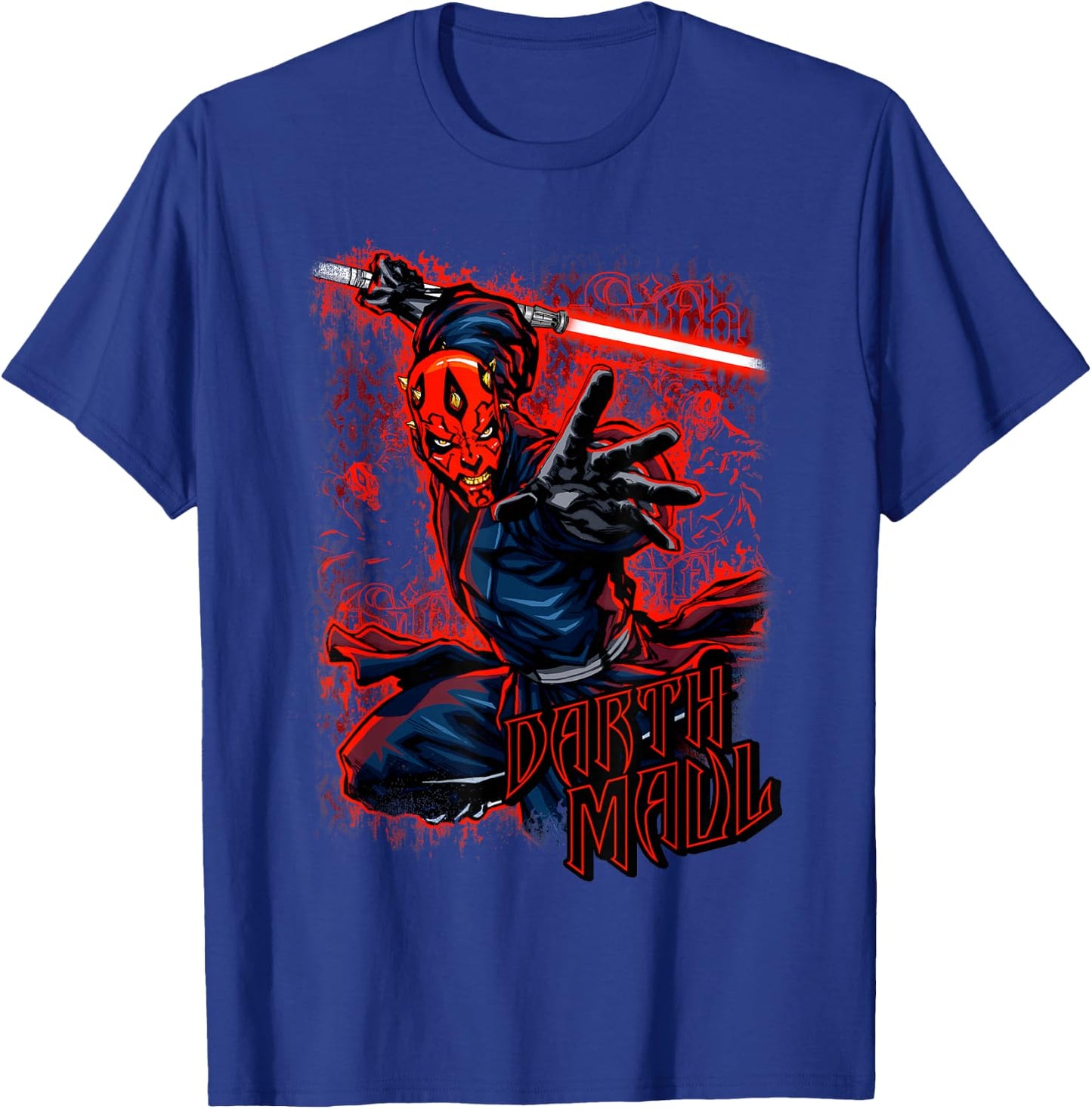 Star Wars Darth Maul Red Saber Portrait T-Shirt - T-Shirt | Royal
