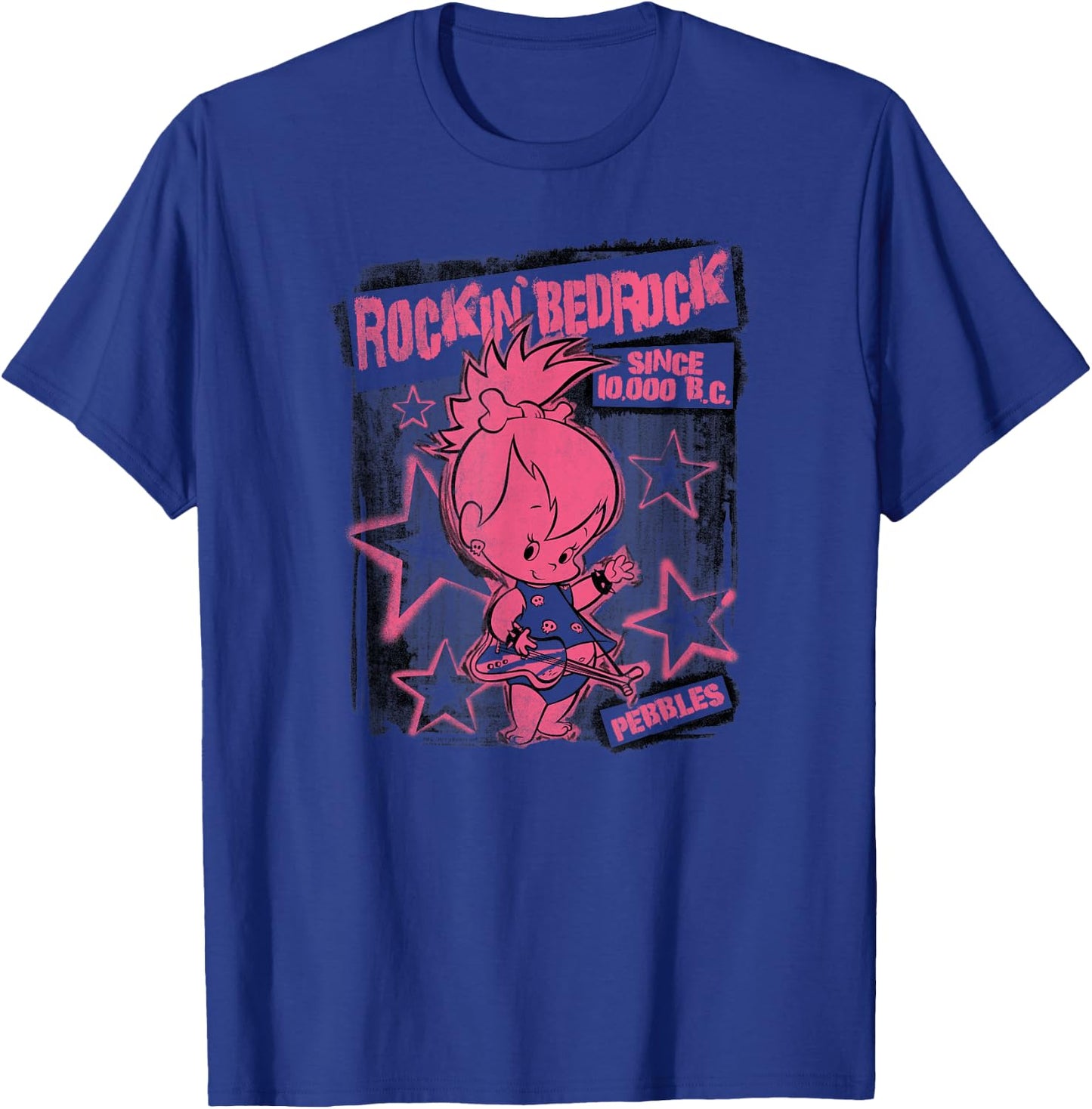The Flintstones Punkrock Pebbles T-Shirt - T-Shirt | Royal