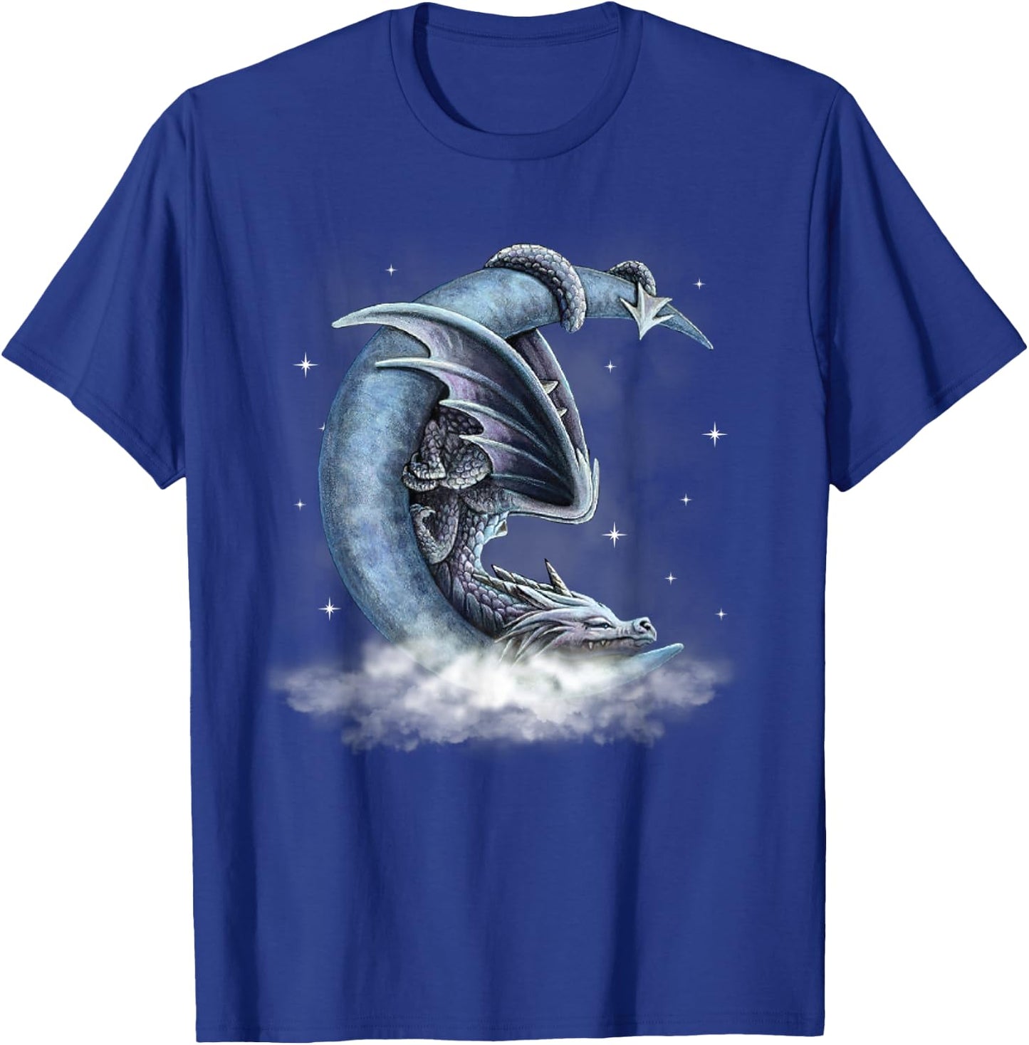 Dragon Sleeping With Moon Men Women T-Shirt - T-Shirt | Royal