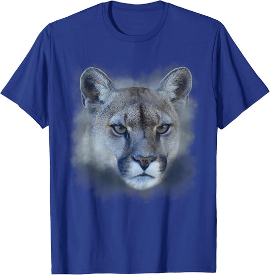 Mountain Lion Puma Cougar Illustration Small T-Shirt - T-Shirt | Royal