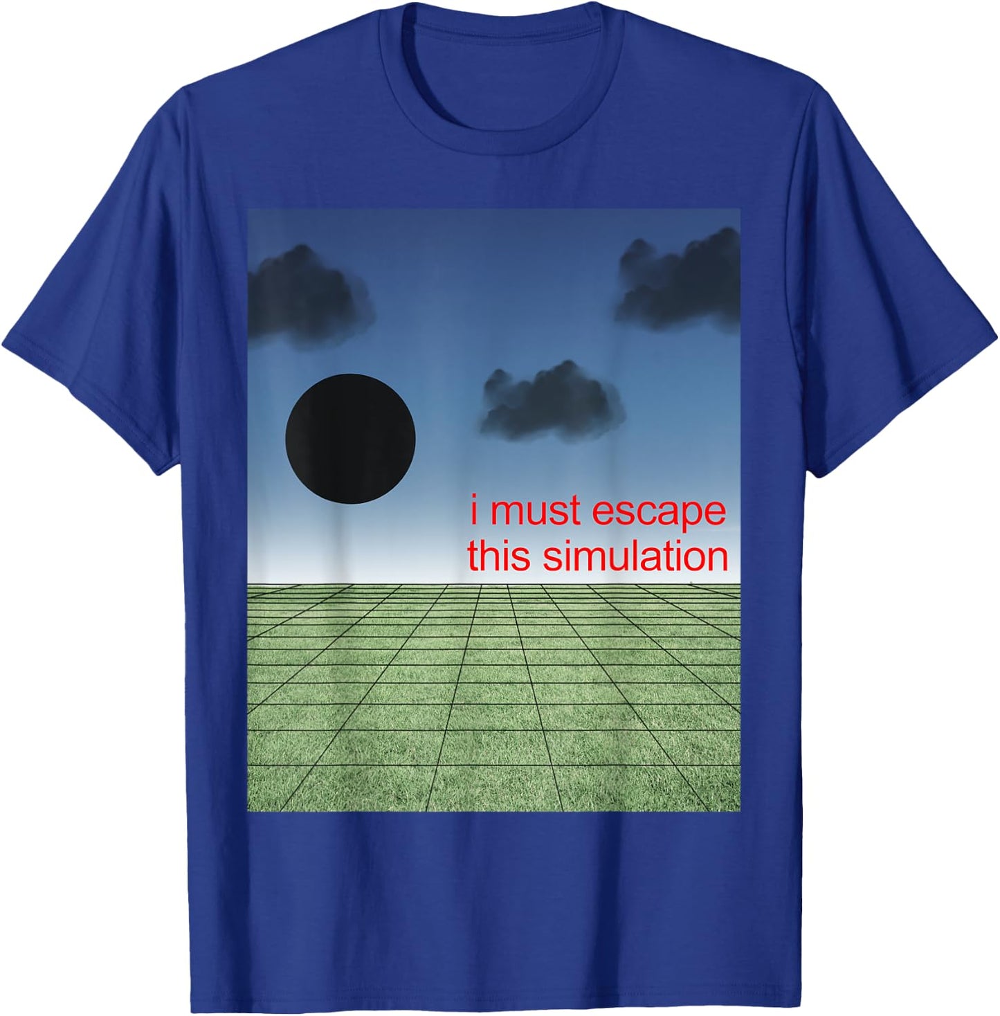 Weirdcore Aesthetic Simulation Gamer Nostalgiacore Oddcore T-Shirt - T-Shirt | Royal