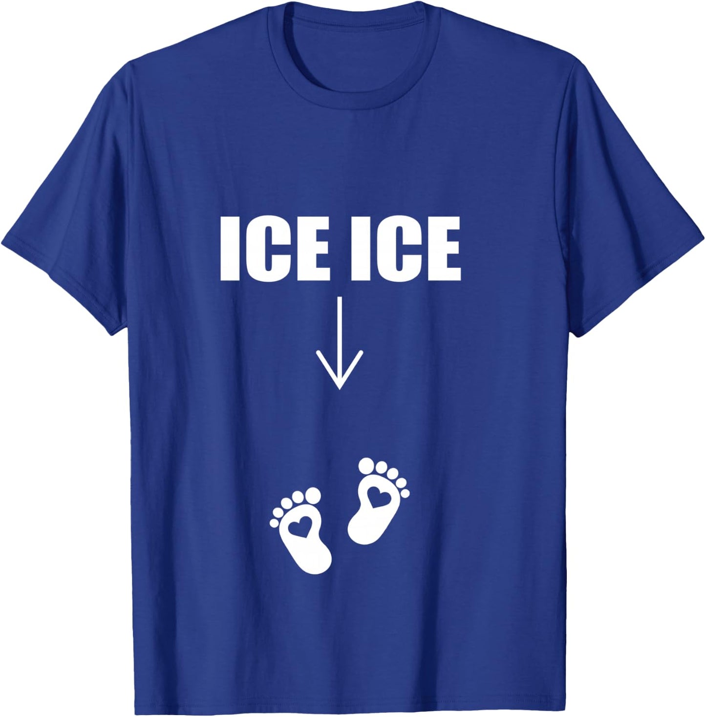Ice Ice Baby Pregnancy Mom to be Announcement Shirt Funny T-Shirt - T-Shirt | Royal