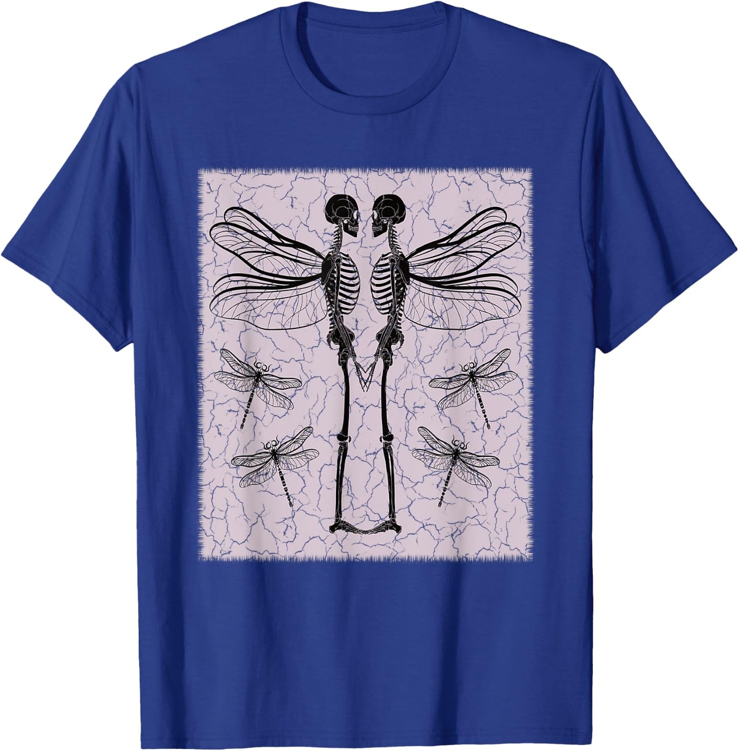 Skeleton Fairy Dragonfly Grunge Fairycore Aesthetic Goth Gothic T-Shirt - T-Shirt | Royal
