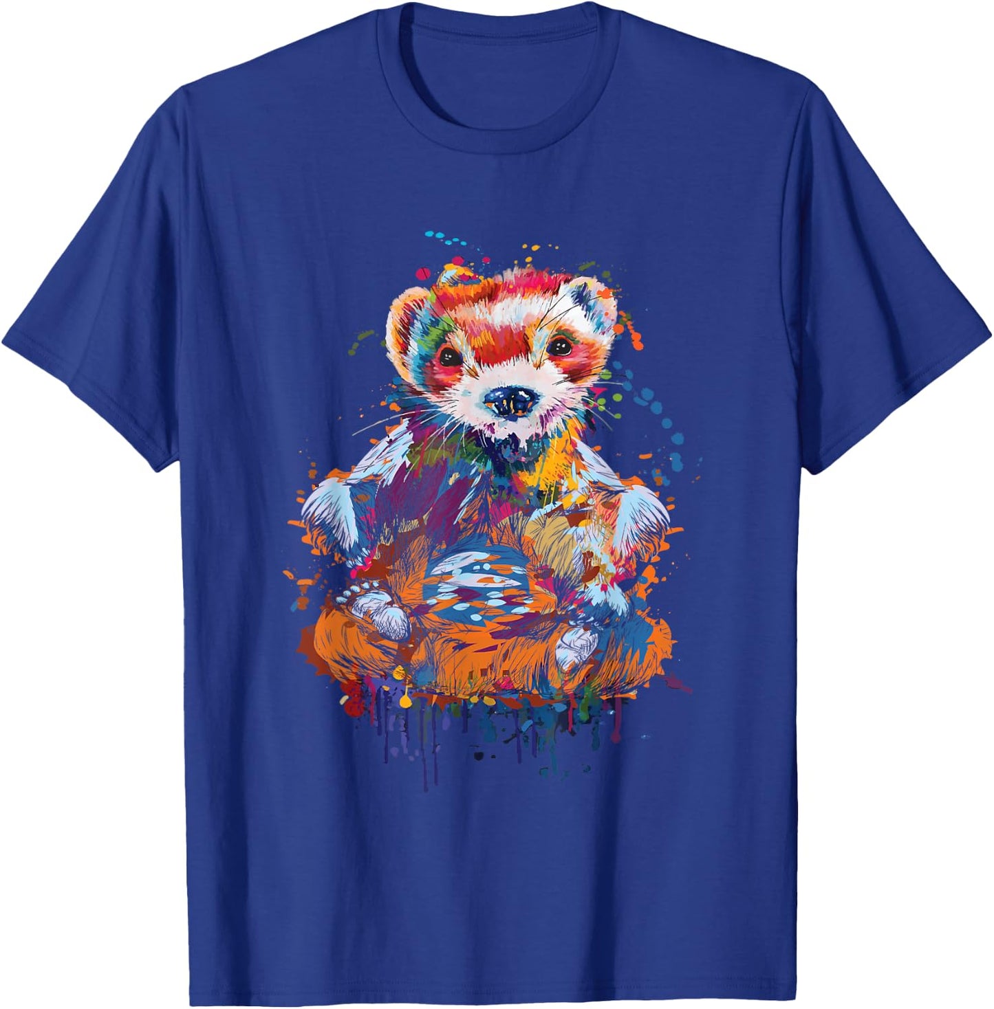 Colorful Ferret - Zoo Animal Ferret Lover T-Shirt - T-Shirt | Royal