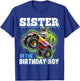 Sister of the Birthday Boy Dinosaur Monster Truck Birthday T-Shirt - T-Shirt | Royal