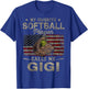My Favorite Softball Player Calls Me Gigi Mother's Day T-Shirt - T-Shirt | Royal