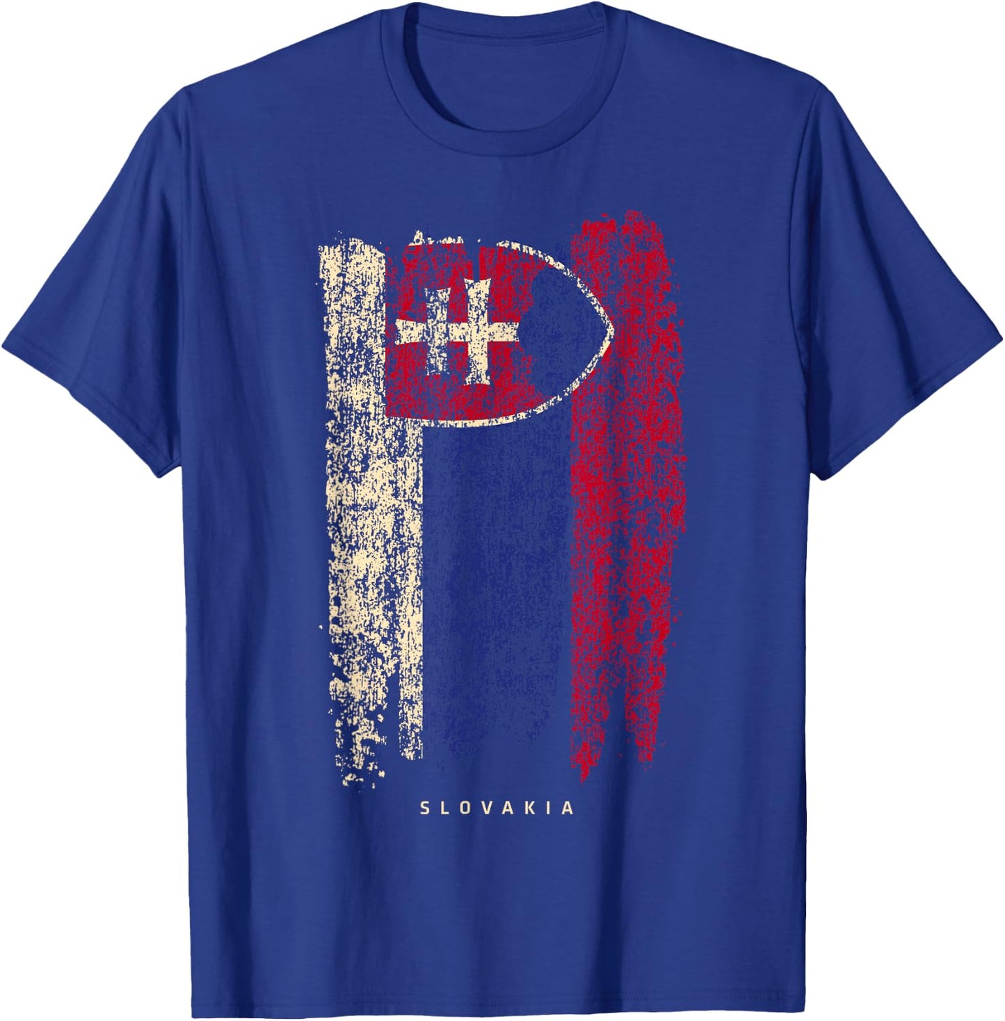 Vintage Slovakia Flag Retro Slovak T-Shirt - T-Shirt | Royal