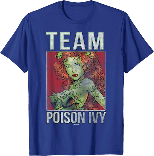 DC Comics Batman Team Poison Ivy Big Face Poster T-Shirt - T-Shirt | Royal