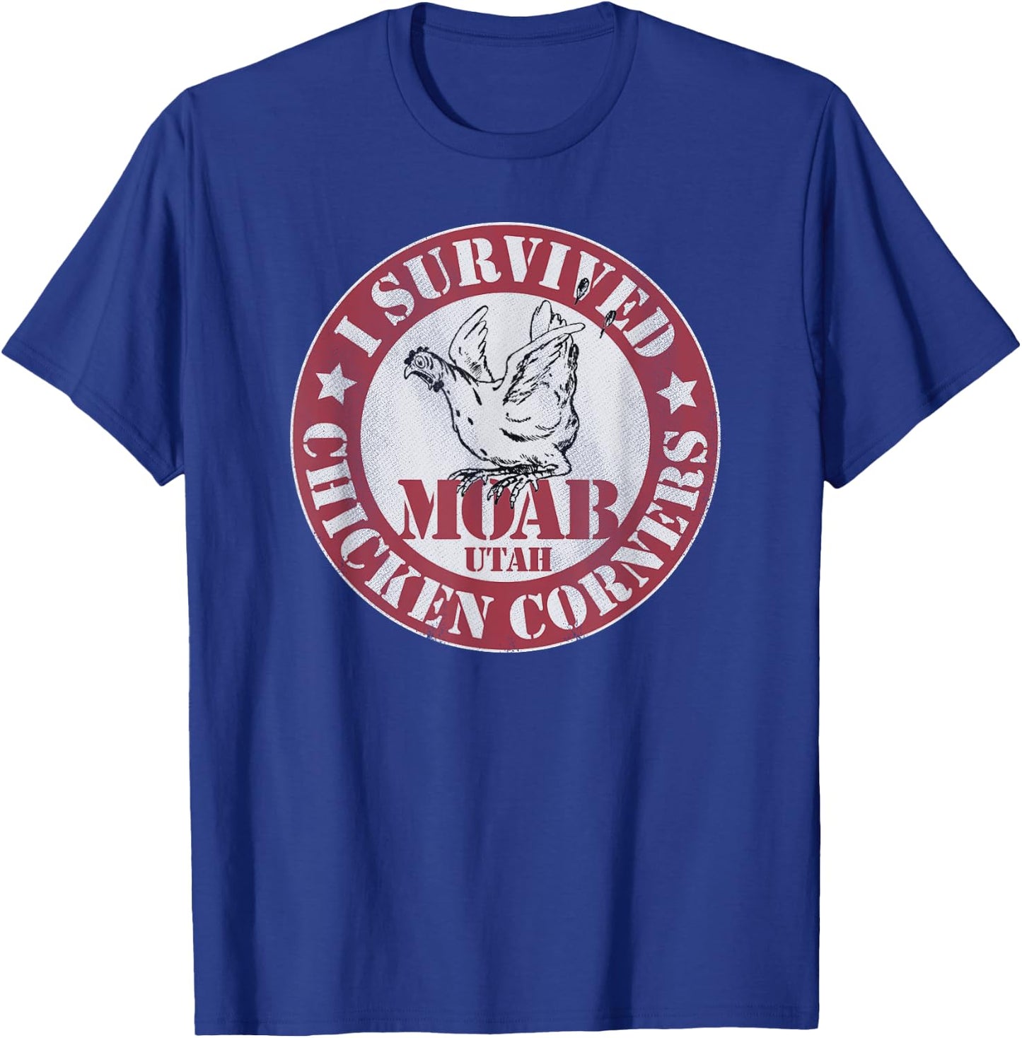 Chicken Corners Moab Utah Survivor OHV ATV Off Highway Trail T-Shirt - T-Shirt | Royal