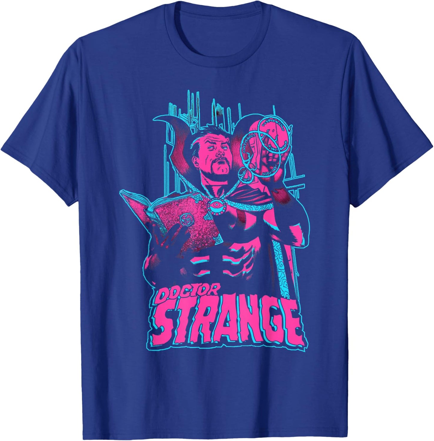 Marvel Doctor Strange Retro Colorful Spell Portrait T-Shirt - T-Shirt | Royal