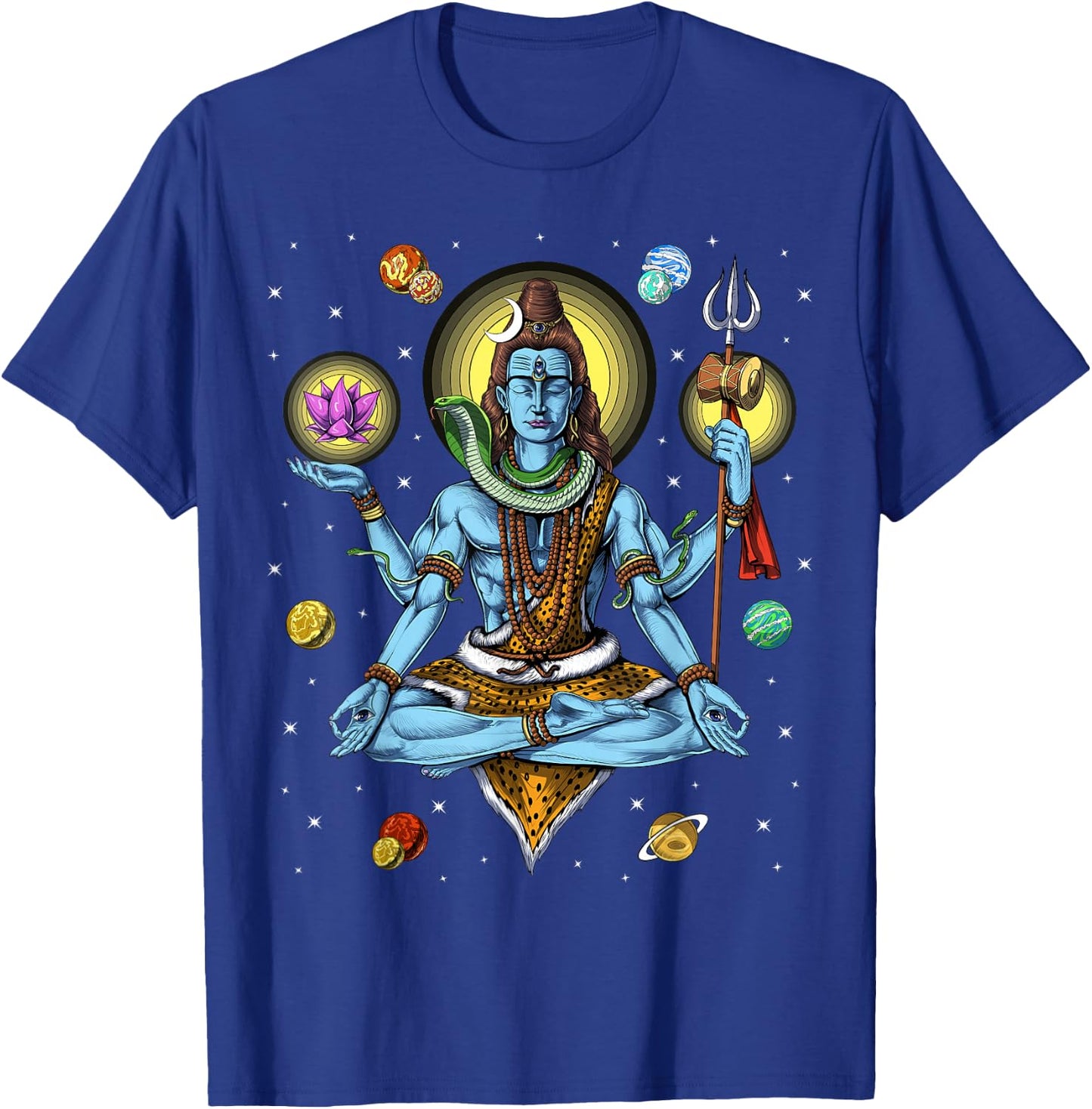 Shiva Hindu God Zen Yoga Meditation Hinduism Spiritual T-Shirt - T-Shirt | Royal