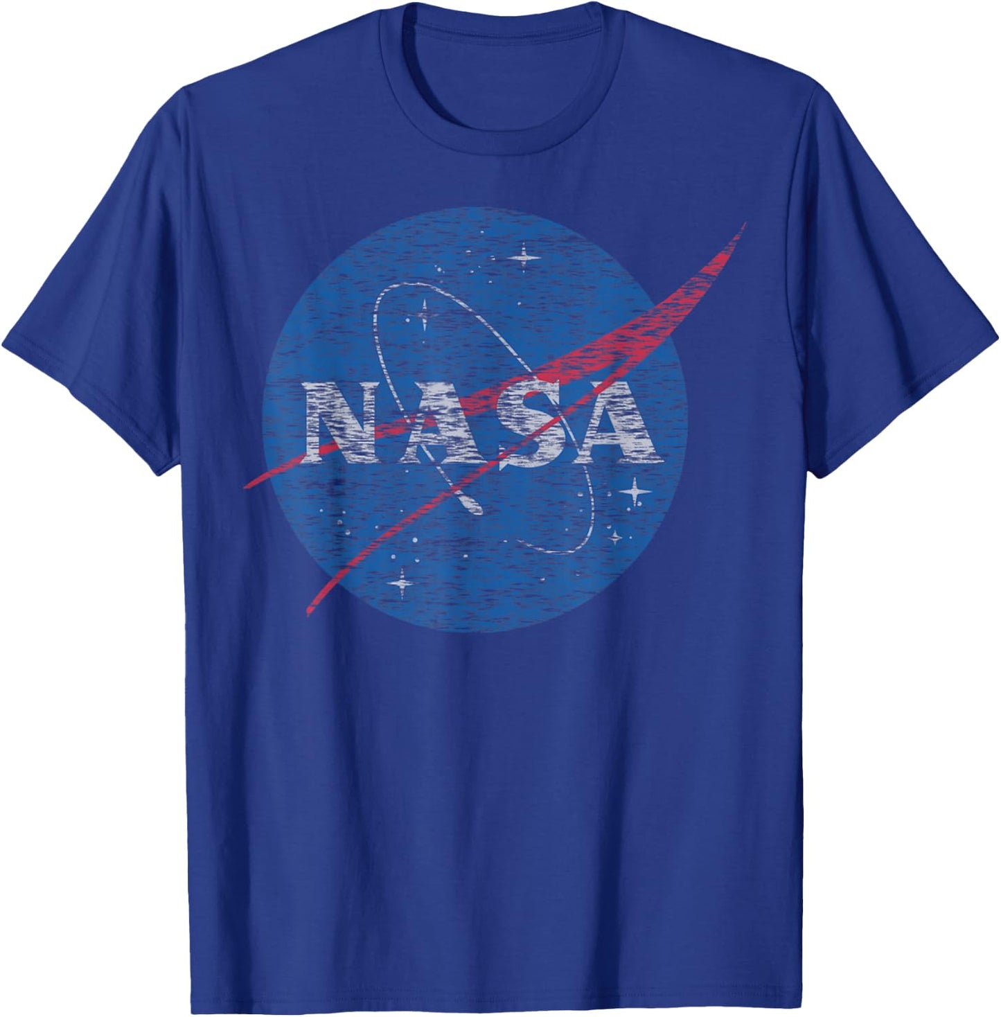NASA Distressed Vintage Classic Logo Small T-Shirt - T-Shirt | Royal